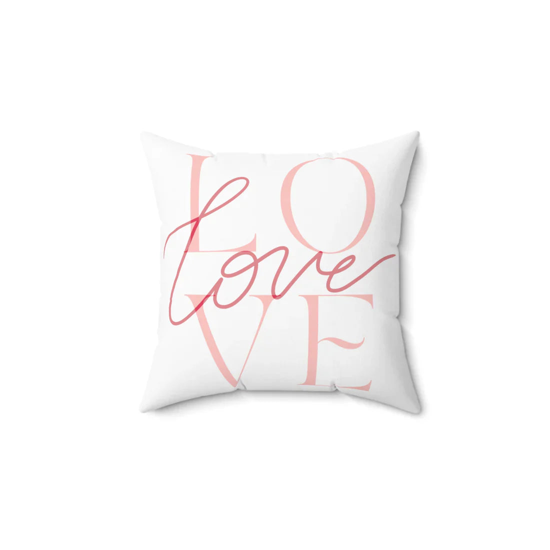 Love You Printed Spun Polyester Sqaure Pillow Case for Valentine