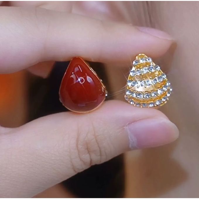 Trendy Diamond Earrings (24k gold Plated)