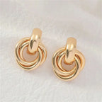 Knot Hoop Earrings(24k gold plated)
