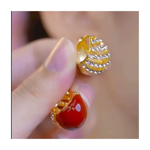 Trendy Diamond Earrings (24k gold Plated)