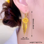 14 k Gold Rose Earrings