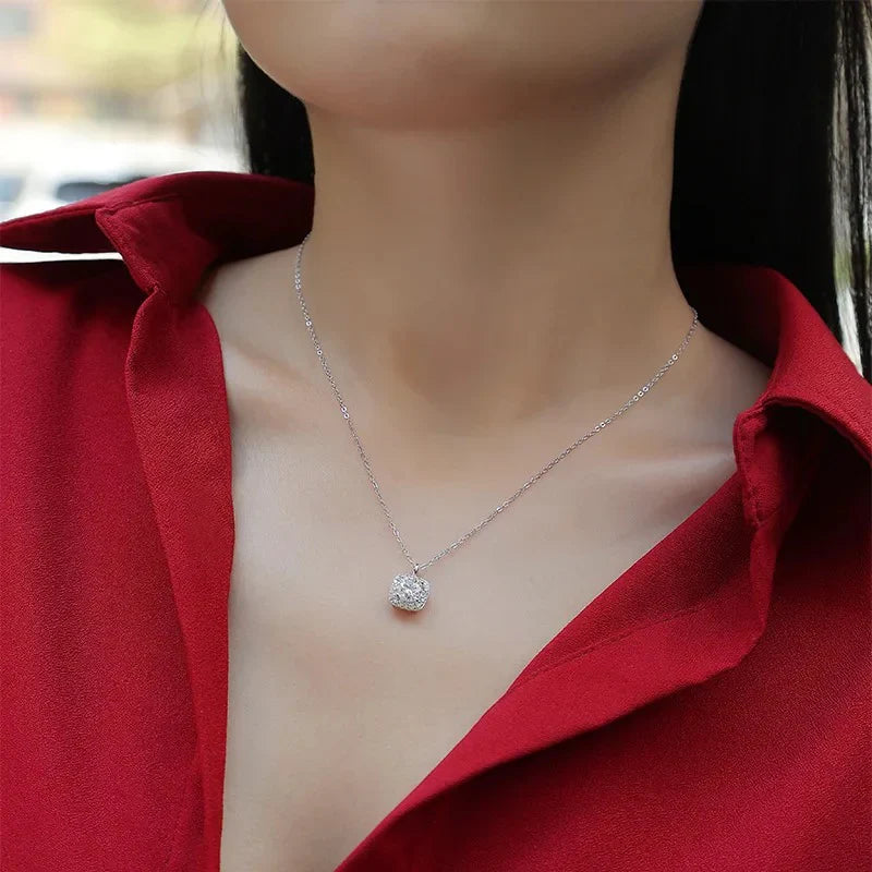 Shiny Diamond Exquisite Square Necklace
