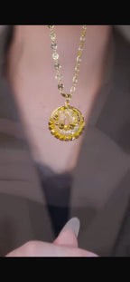 Gold Wire Mesh Zircon (18 k gold)