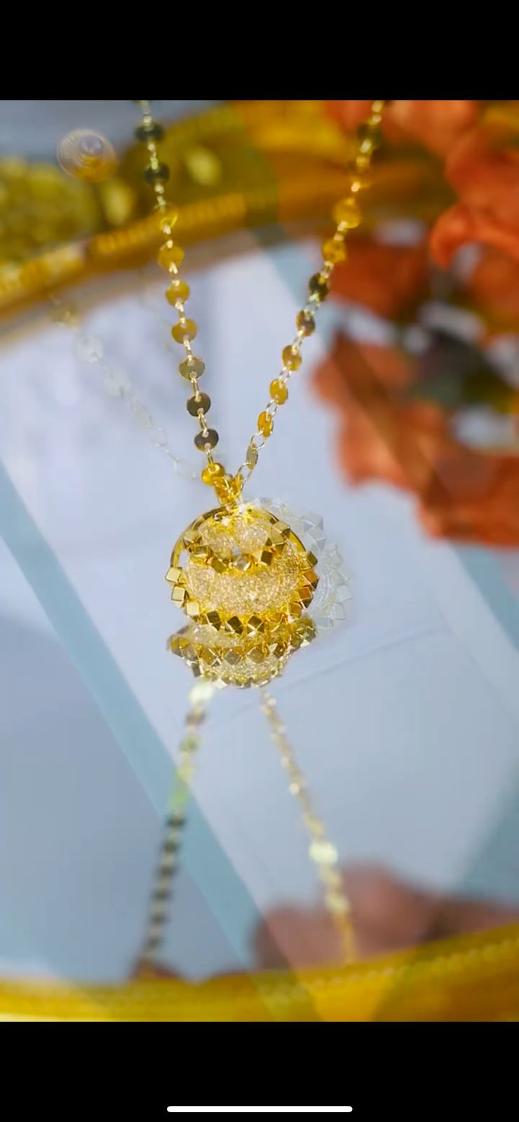 Gold Wire Mesh Zircon (18 k gold)