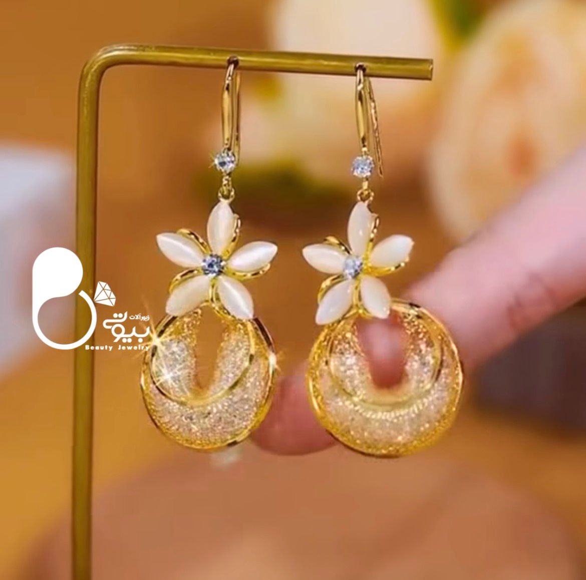 Zircon (24k gold earring)