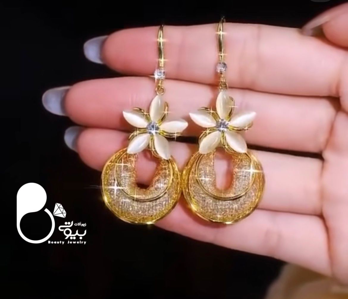 Zircon (24k gold earring)