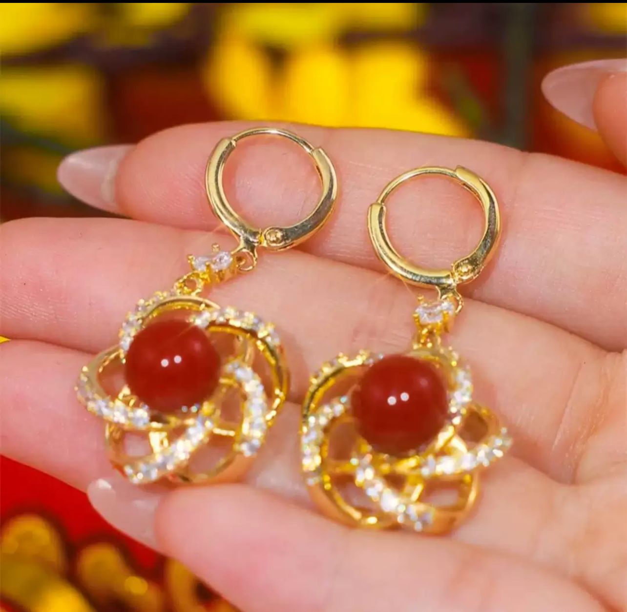 High end american earrings(24k gold plated)