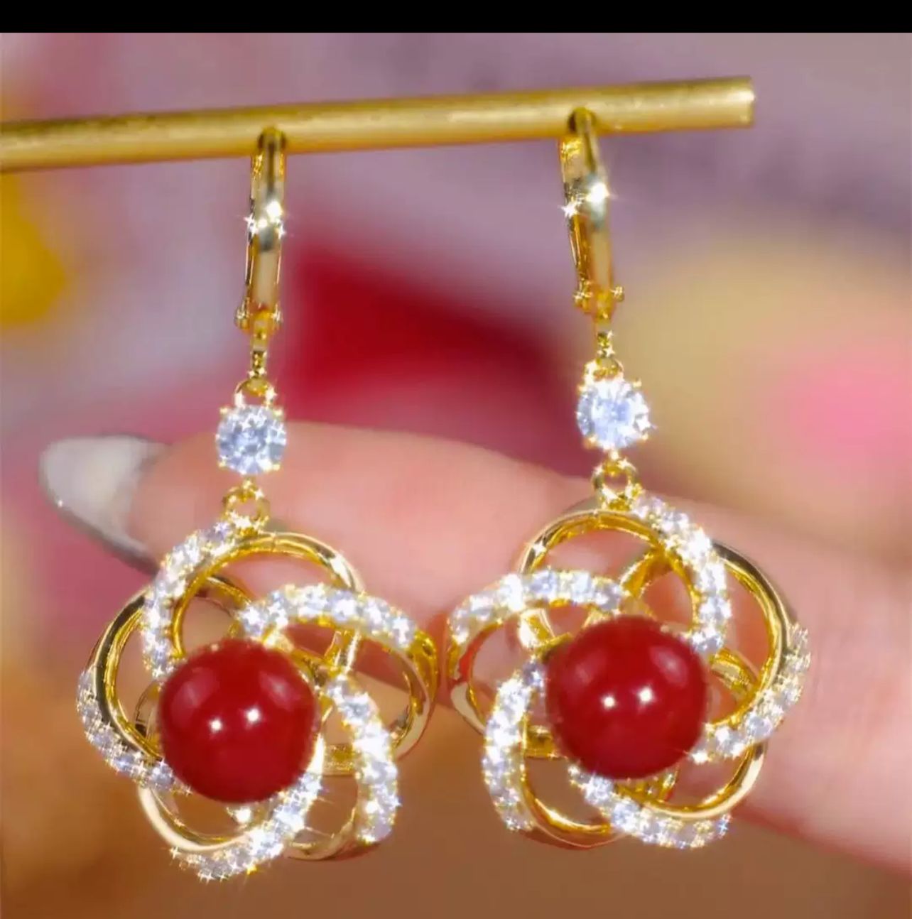 High end american earrings(24k gold plated)