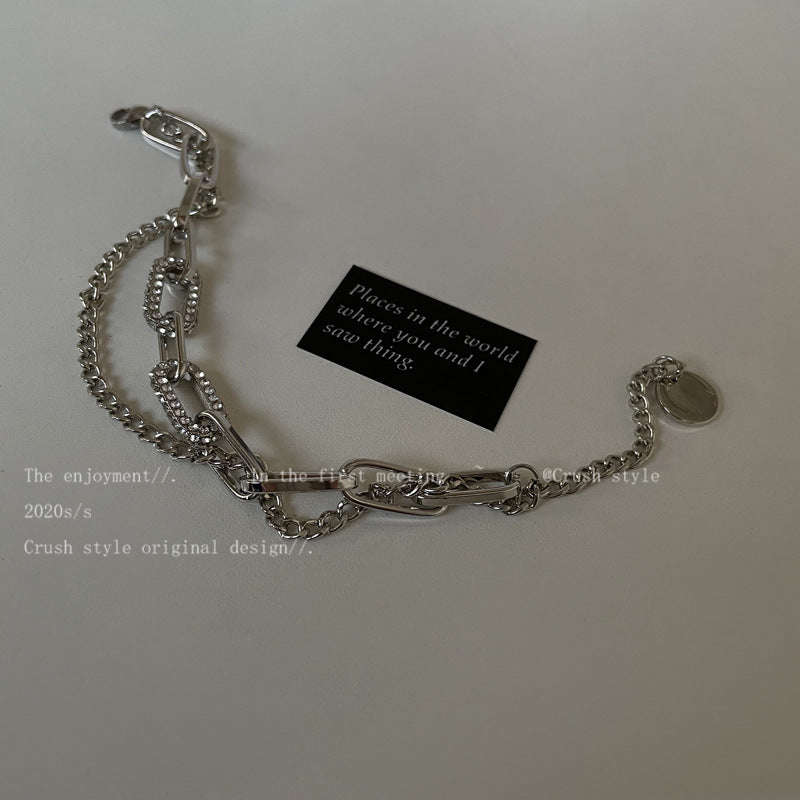 Hollow Diamond Bracelet Double